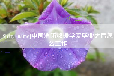 邹城中国消防救援学院毕业之后怎么工作