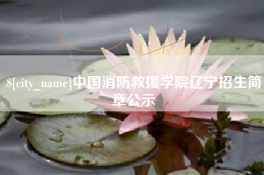 邹城中国消防救援学院辽宁招生简章公示