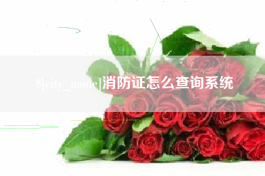 邹城消防证怎么查询系统