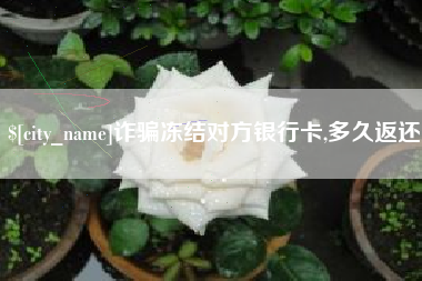 邹城诈骗冻结对方银行卡,多久返还