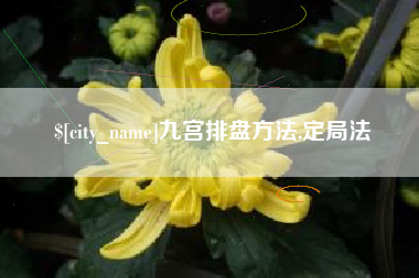 邹城九宫排盘方法,定局法