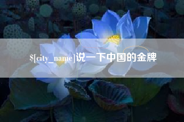 邹城说一下中国的金牌