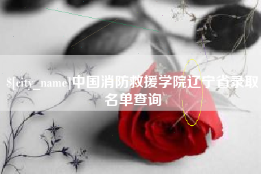 邹城中国消防救援学院辽宁省录取名单查询