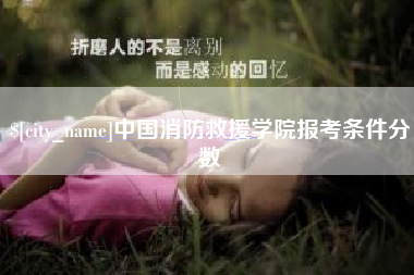 邹城中国消防救援学院报考条件分数