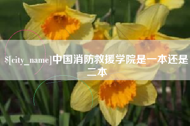 邹城中国消防救援学院是一本还是二本