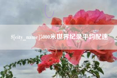 邹城5000米世界纪录平均配速