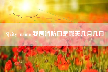邹城我国消防日是哪天几月几日