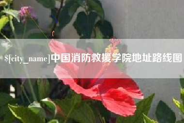 邹城中国消防救援学院地址路线图