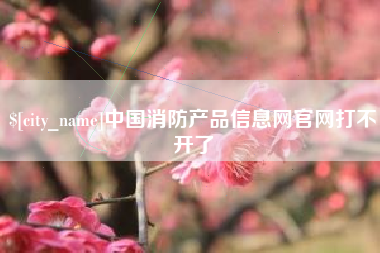 邹城中国消防产品信息网官网打不开了