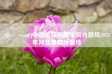 邹城中国消防救援学院分数线2023年河北录取分数线