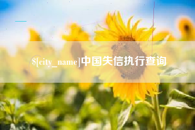 邹城中国失信执行查询