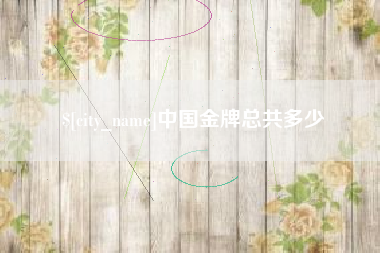 邹城中国金牌总共多少