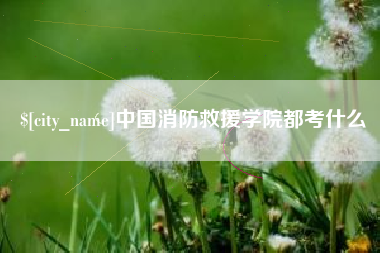 邹城中国消防救援学院都考什么