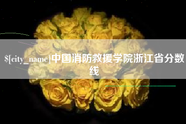 邹城中国消防救援学院浙江省分数线