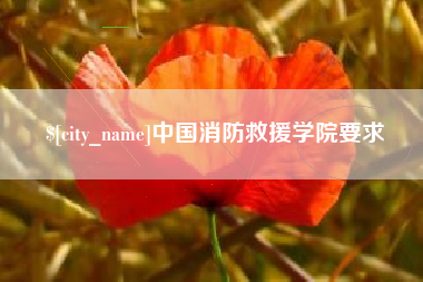 邹城中国消防救援学院要求