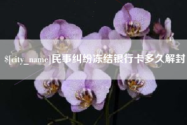 邹城民事纠纷冻结银行卡多久解封