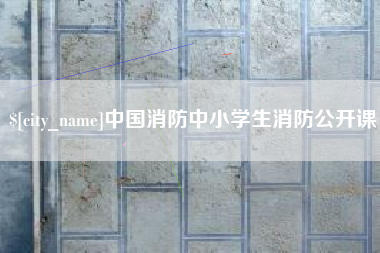 邹城中国消防中小学生消防公开课