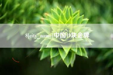 邹城中国19块金牌