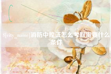 邹城消防中控证怎么考取需要什么条件