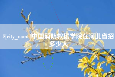 邹城中国消防救援学院在河北省招多少人