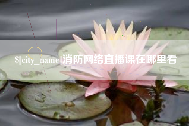 邹城消防网络直播课在哪里看