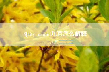 邹城九宫怎么解释