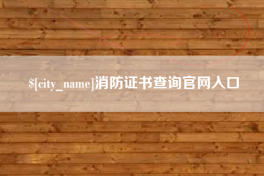 邹城消防证书查询官网入口