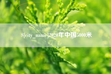 邹城2020年中国5000米