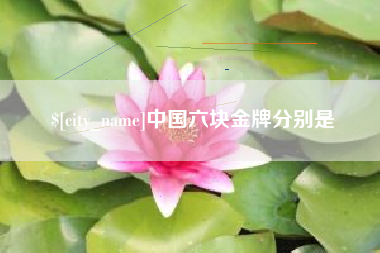 邹城中国六块金牌分别是
